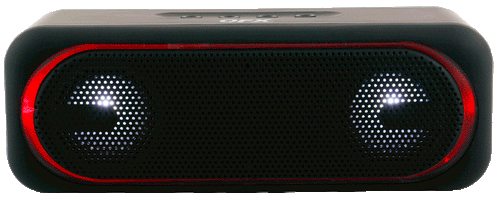 QFX BT-153 Speaker Portable Bluetooth - USB, FM - LED Light