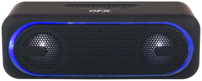 QFX BT-153 Speaker Portable Bluetooth - USB, FM - LED Light