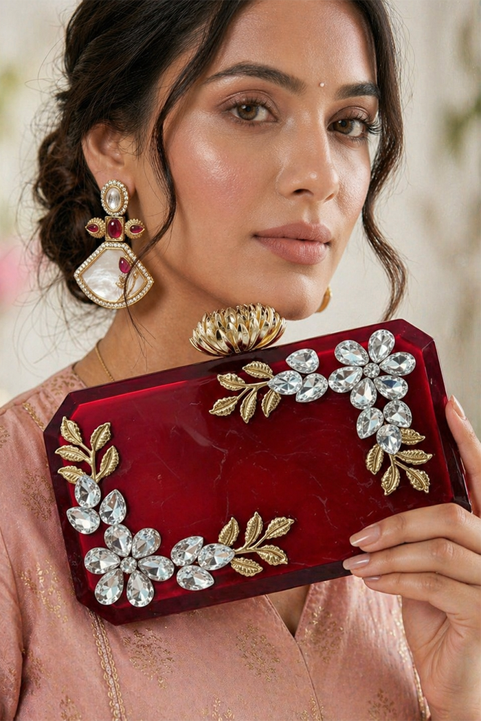 Red Aura Resin Clutch