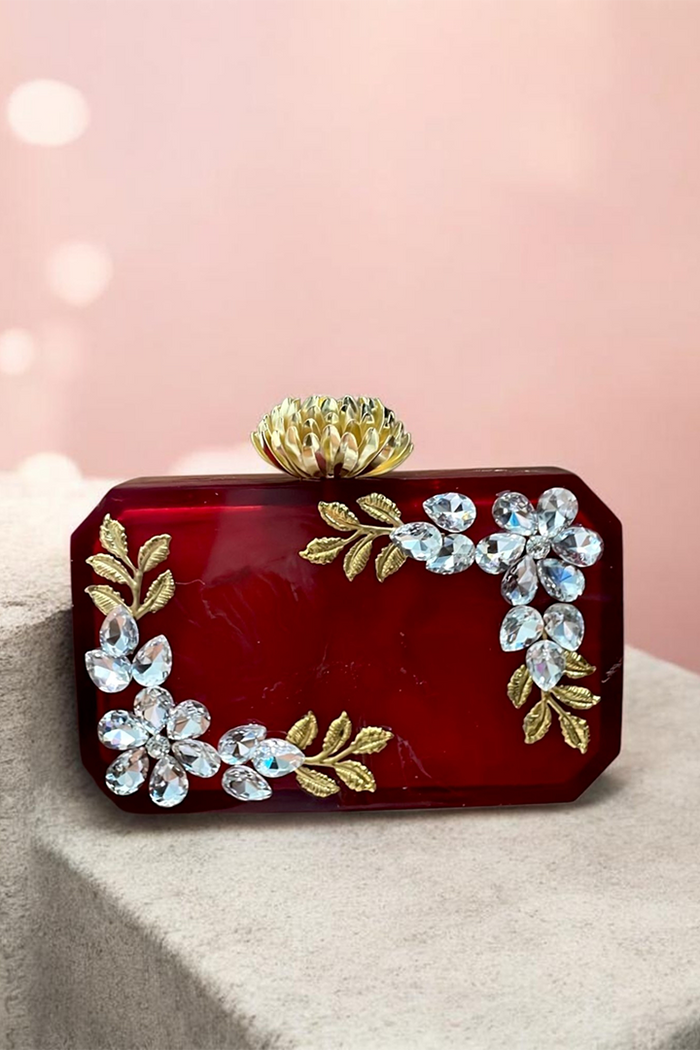Red Aura Resin Clutch