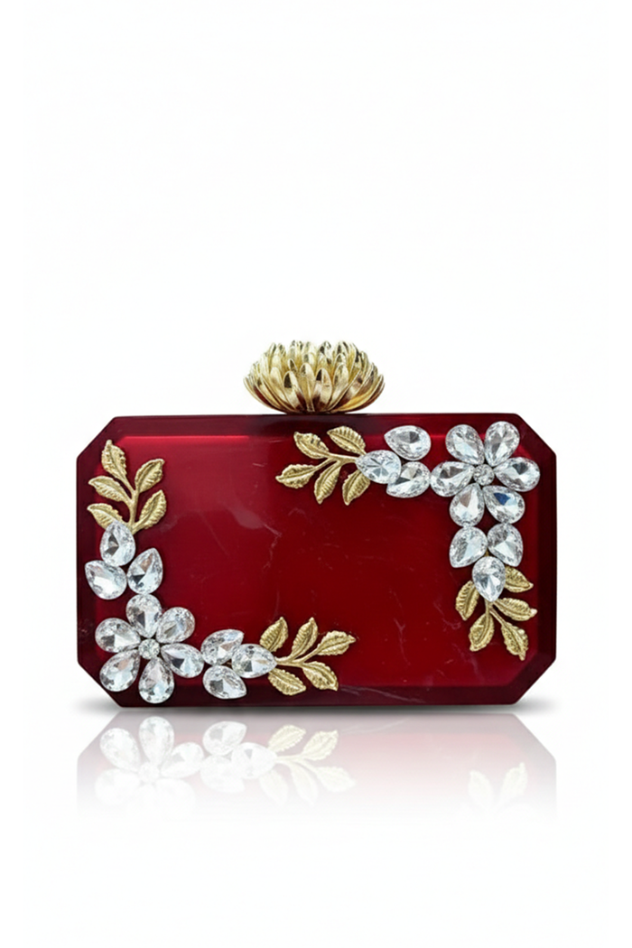 Red Aura Resin Clutch