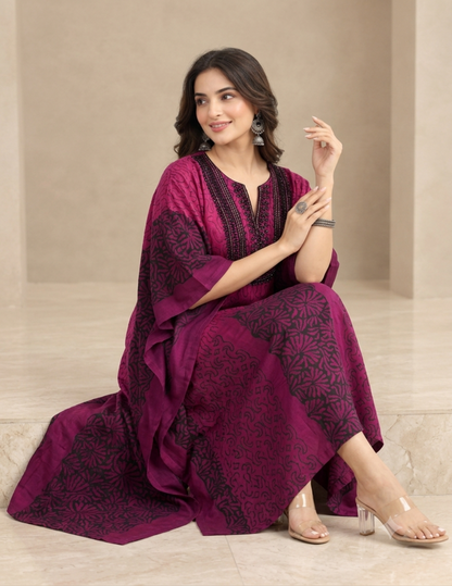 Regal Magenta Kaftan