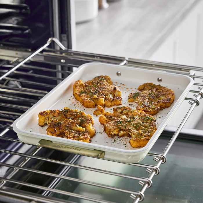 Roasting cauliflower on Reserve sheet pan