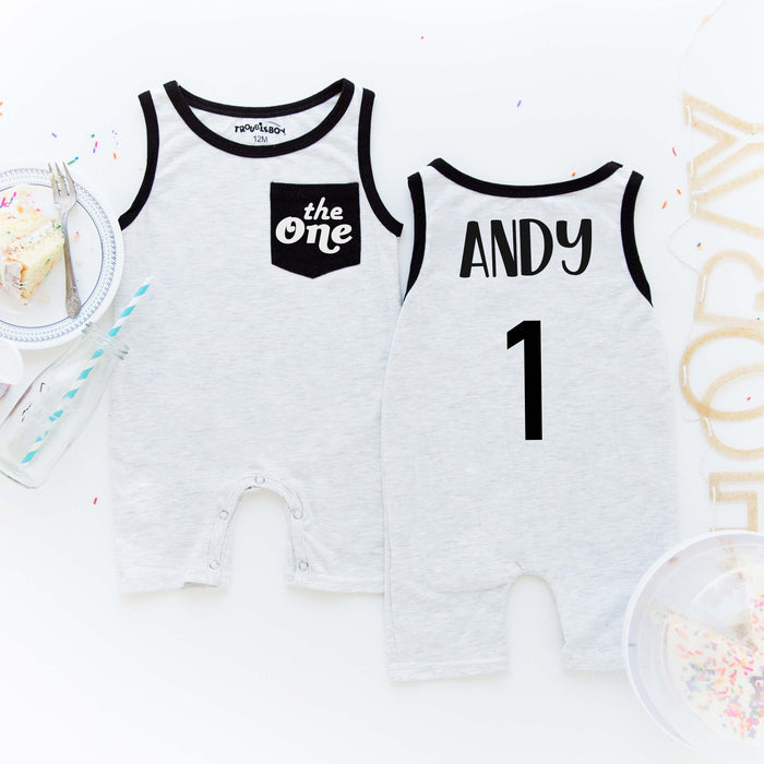 Retro "The One" Shorts Romper