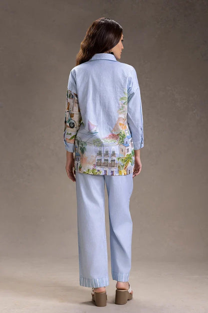 Reviera Printed Shirt and Pants Set