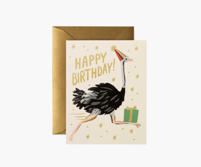 Rifle Paper Co. Birthday Greeting Card - Ostrich.