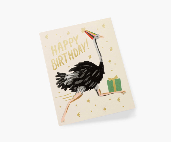 Rifle Paper Co. Birthday Greeting Card - Ostrich.