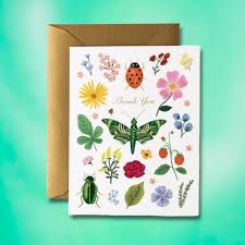 Rifle Paper Curio Thank You Card.