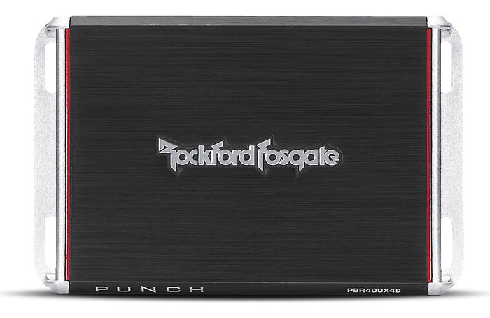 Rockford Fosgate Punch PBR400X4D Compact 4-channel car amplifier â€” 50 watts RMS x 4