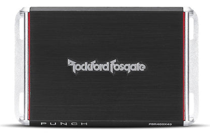 Rockford Fosgate Punch PBR400X4D Compact 4-channel car amplifier â€” 50 watts RMS x 4