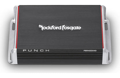 Rockford Fosgate Punch PBR400X4D Compact 4-channel car amplifier â€” 50 watts RMS x 4