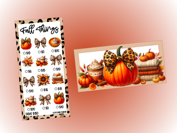 Savings Insert & Envelope Bundle | Fall Things