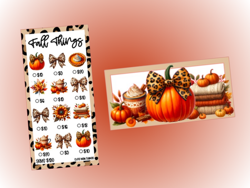 Savings Insert & Envelope Bundle | Fall Things