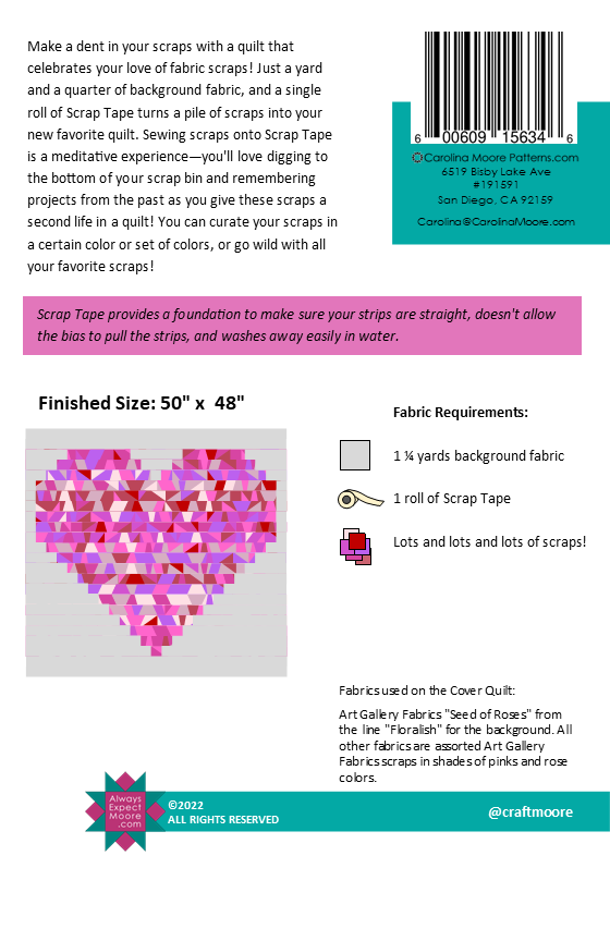 Scrappy Heart Quilt - Printed Copy