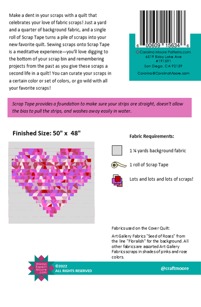 Scrappy Heart Quilt - Printed Copy