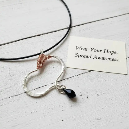 Sculpted Silver Butterfly Wing Child Abuse Survivor Necklace
