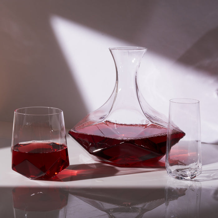Seneca Faceted Crystal Wine Decanter (Online Only)