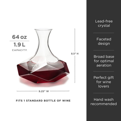 Seneca Faceted Crystal Wine Decanter (Online Only)