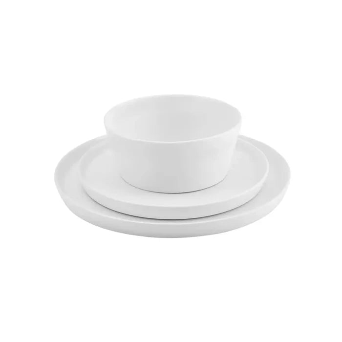 Service de table Karaca Salvare pour 6 personnes, 18 pièces, New Generation Bone, blanc