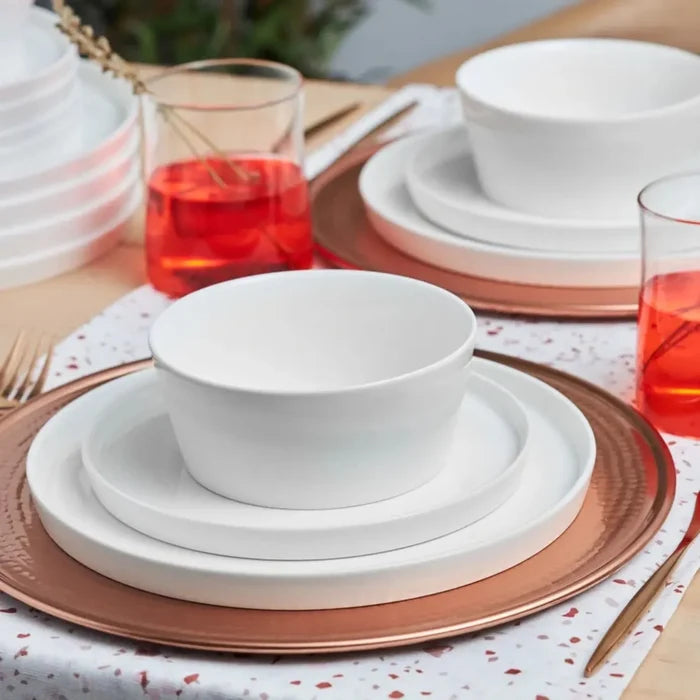 Service de table Karaca Salvare pour 6 personnes, 18 pièces, New Generation Bone, blanc