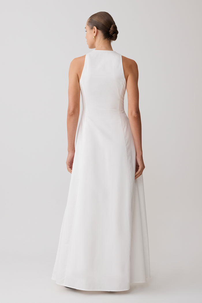 Sienna Button Down Maxi Dress - White
