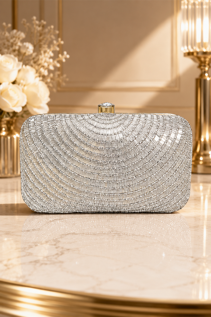 Silver Cleopatra Clutch