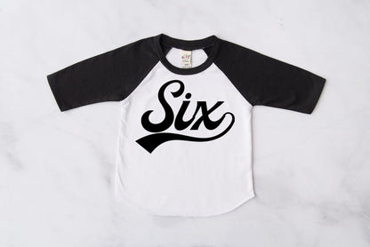 Six Baseball Raglan