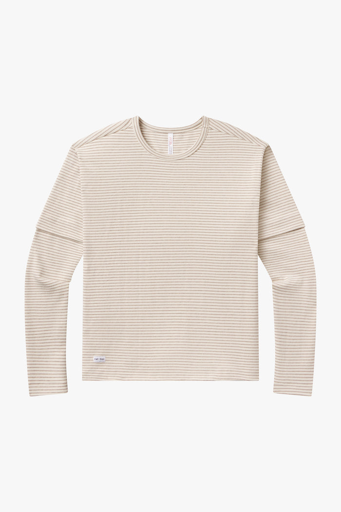 SKATE LONG SLEEVE IN ECRU STRIPE