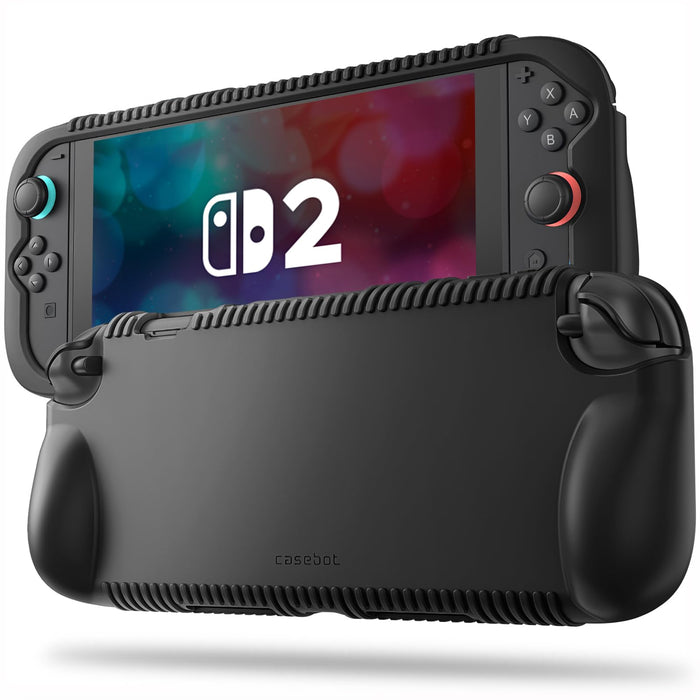 Soft Silicone Case for Nintendo Switch 2 w/Ergonomic Grip and 2 Cartridge Slots, Durable & Anti-Slip | Fintie