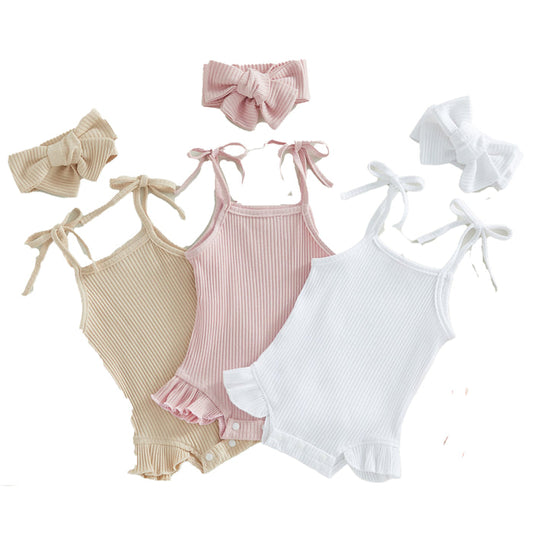 SOPHIE Summer Ruffle Onesie with Headband