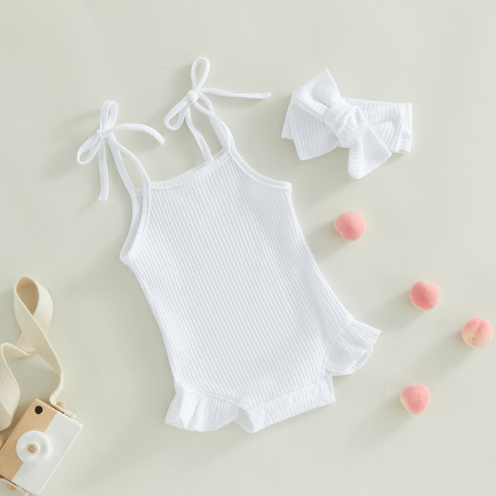 SOPHIE Summer Ruffle Onesie with Headband