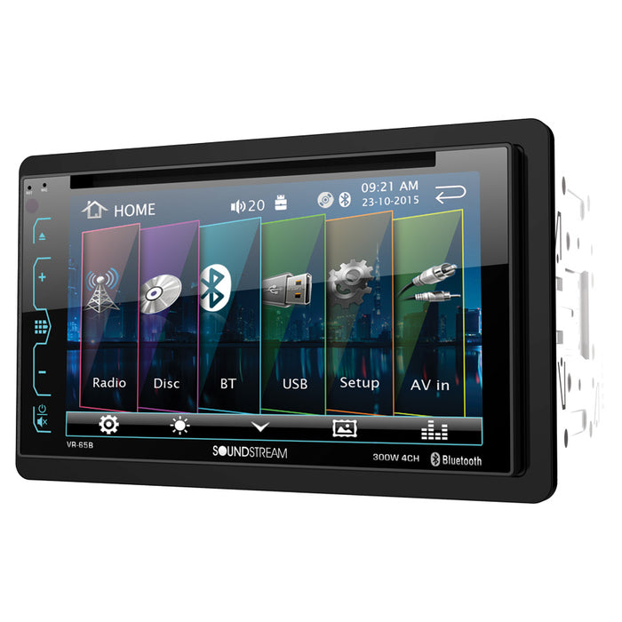 Soundstream VR-65B Stereo 6.2â€ Touchscreen 2-DIN BT DVD CD/MP3
