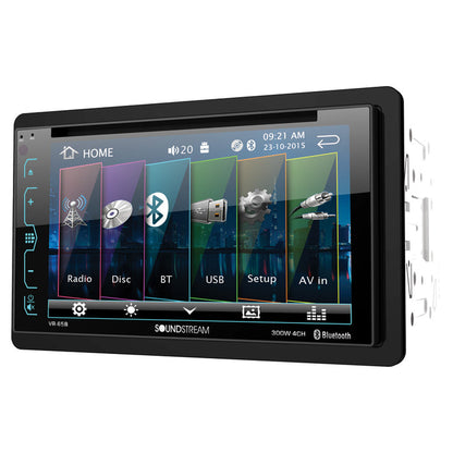 Soundstream VR-65B Stereo 6.2â€ Touchscreen 2-DIN BT DVD CD/MP3