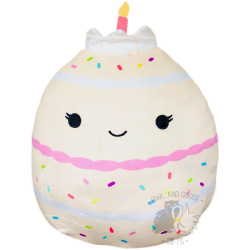 Squishmallow 12 Inch Dorina the Birthday Cake Plush Toy - Owl & Goose Gifts