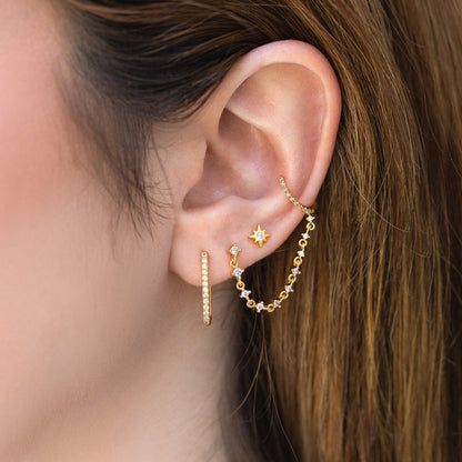 Star Bright Flat Back Earring