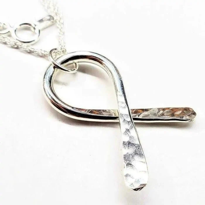 AMD1158 Sterling Silver Awareness Ribbon Necklace AlexaJewelryNecklace$ 72.00Alexa Martha Designs