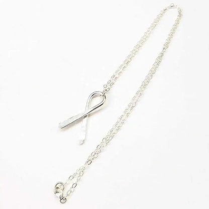 AMD1158 Sterling Silver Awareness Ribbon Necklace AlexaJewelryNecklace$ 72.00Alexa Martha Designs