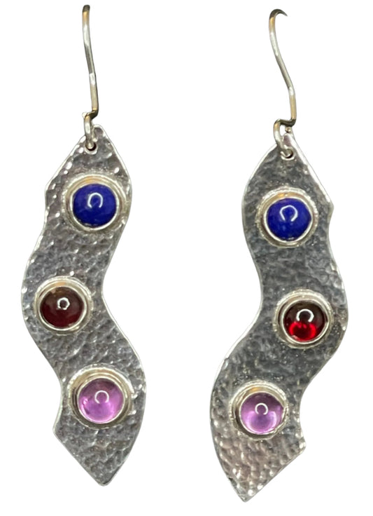 Sterling Silver Sea Glass Earrings.