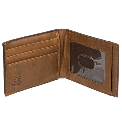 STS Ranchwear Foreman Brown Leather Money Clip Wallet