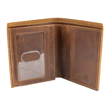 STS Ranchwear Tucson Brown Leather Double ID Bifold Wallet