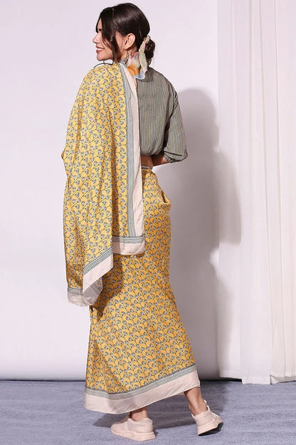 Summer Florals Pre-Stitched Saree