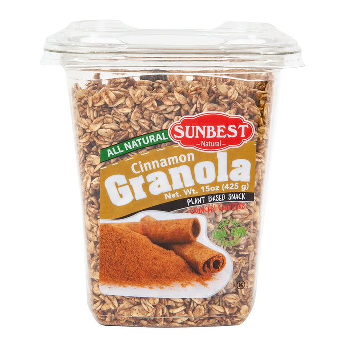 Sunbest Cinnamon All Natural Granola Tub - 12 Count