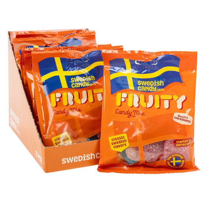 SwedishCandy.com Fruity Candy Mix Peg Bag - 8 Count