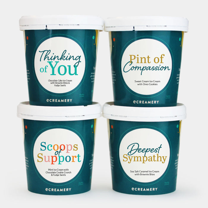 Photo of eCreamery's Sympathy 4 Pint Ice Cream Gift