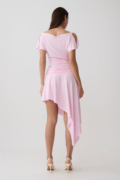 Talise Modal Flounce Short Sleeve Top - Ballet Pink