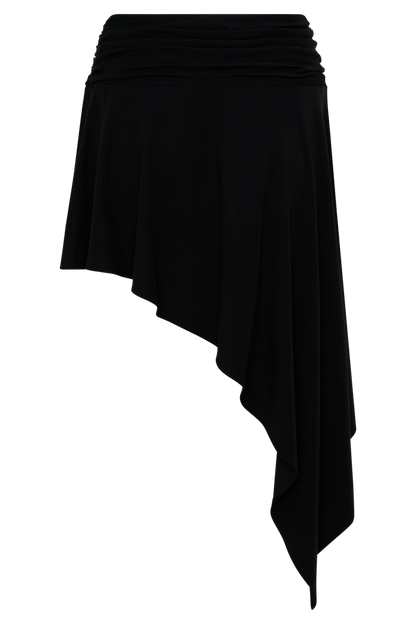 Talise Modal Hankie Midi Skirt - Black
