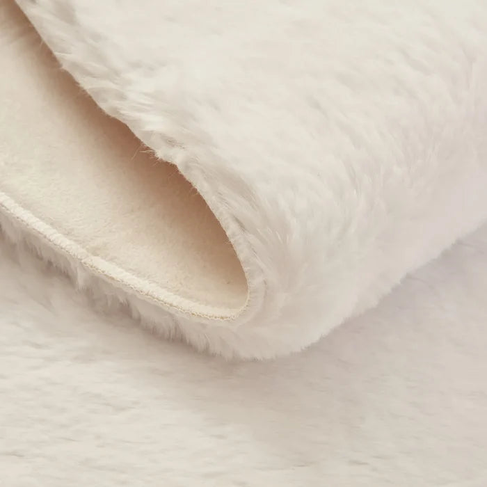 Tapis Kaşmir Halı 7/24 Cosy Premium blanc, 120x120 cm