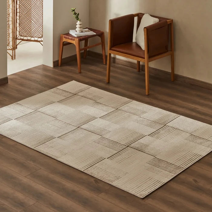 Tapis Kaşmir Halı 7/24 Scandinave Elin beige, 200x290 cm