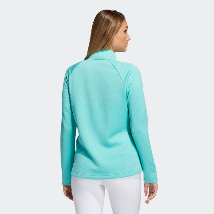 adidas TEXTURED LAYER Golf Knit Jacket | Acid Mint | Women's