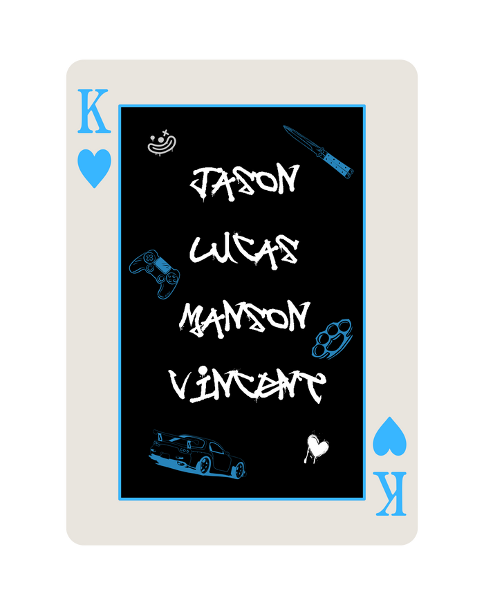 The Losers Playing Card Sticker- The Harley Laroux Shop